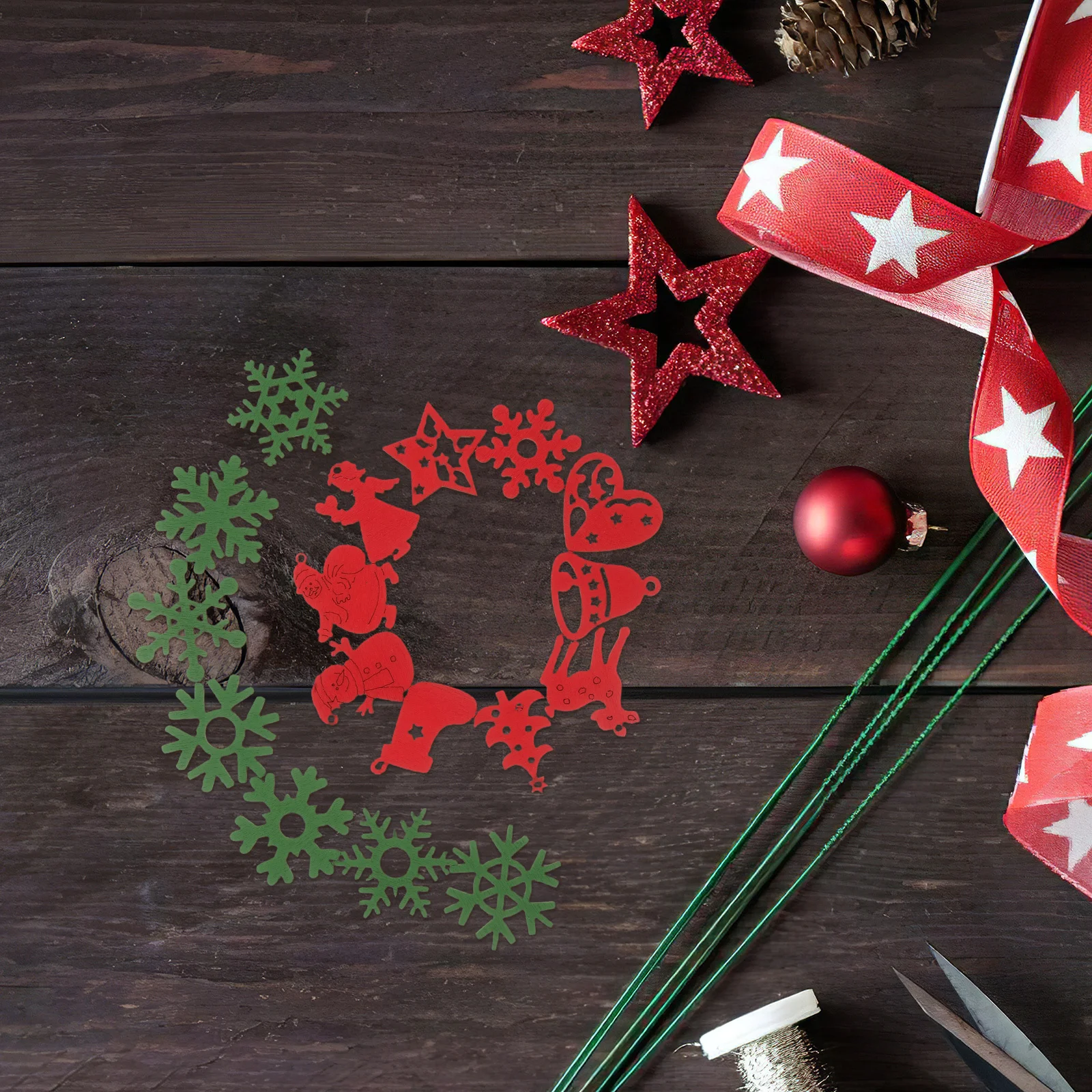 

100Pcs Small Wood Snowflakes for Crafts Unfinished Wooden Slices DIY Christmas Decoration Snowflake Holiday Cutouts Home Decor