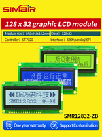 5V Graphic Blue/Yellow 84x44mm COB 18PIN ST7920 128*32 LCM  Screen Module 12832 128x32  LCD Display
