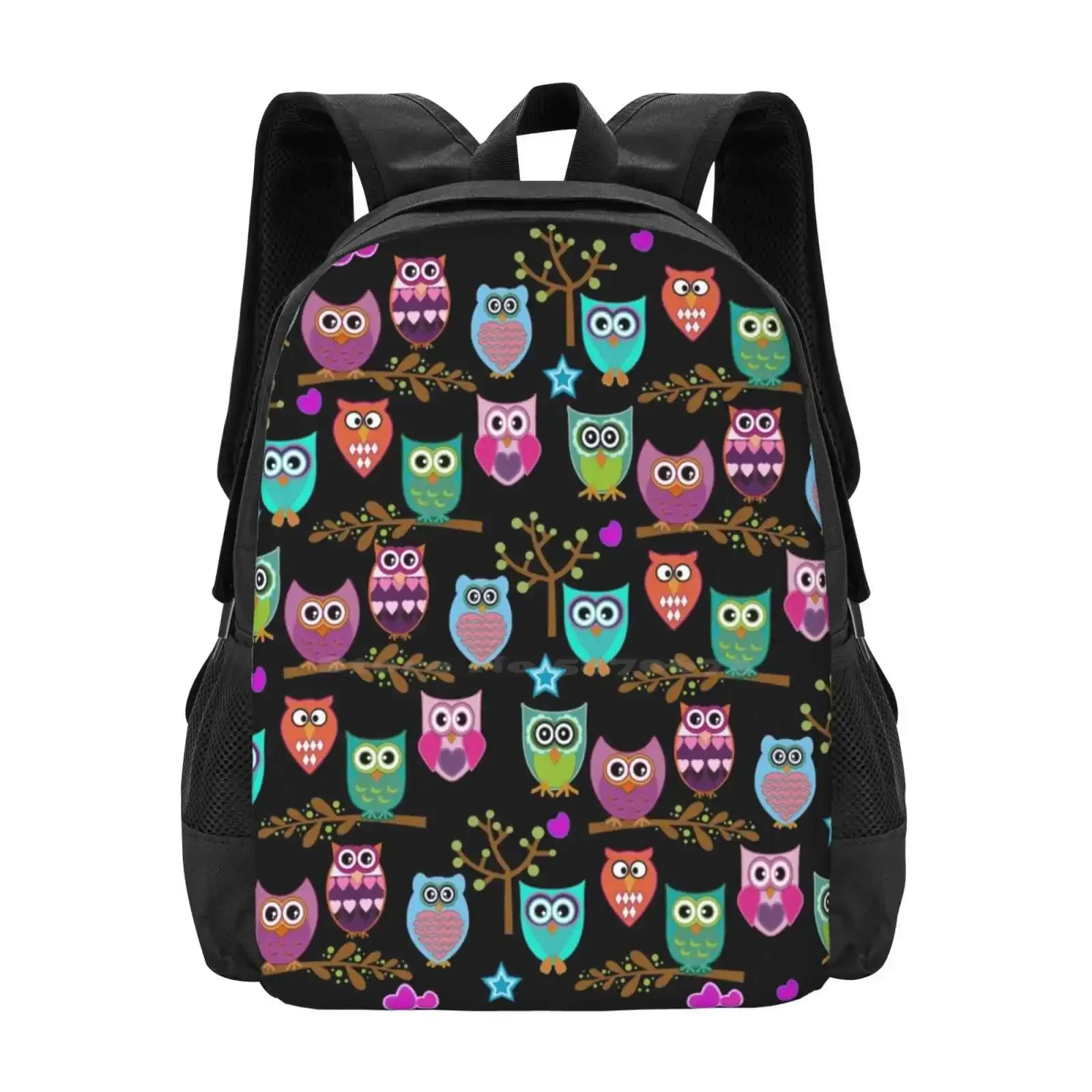 

Funky Owls Hot Sale Backpack Fashion Bags Owls Nature Animals Pop Woodland Forest Funky Retro Whise Birds Cute