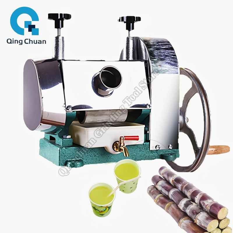 Manual Sugarcane Juicer Machine 50kg/H Stainless Steel Commercial Separation Slag Juice Cane Squeezer Crusher Press