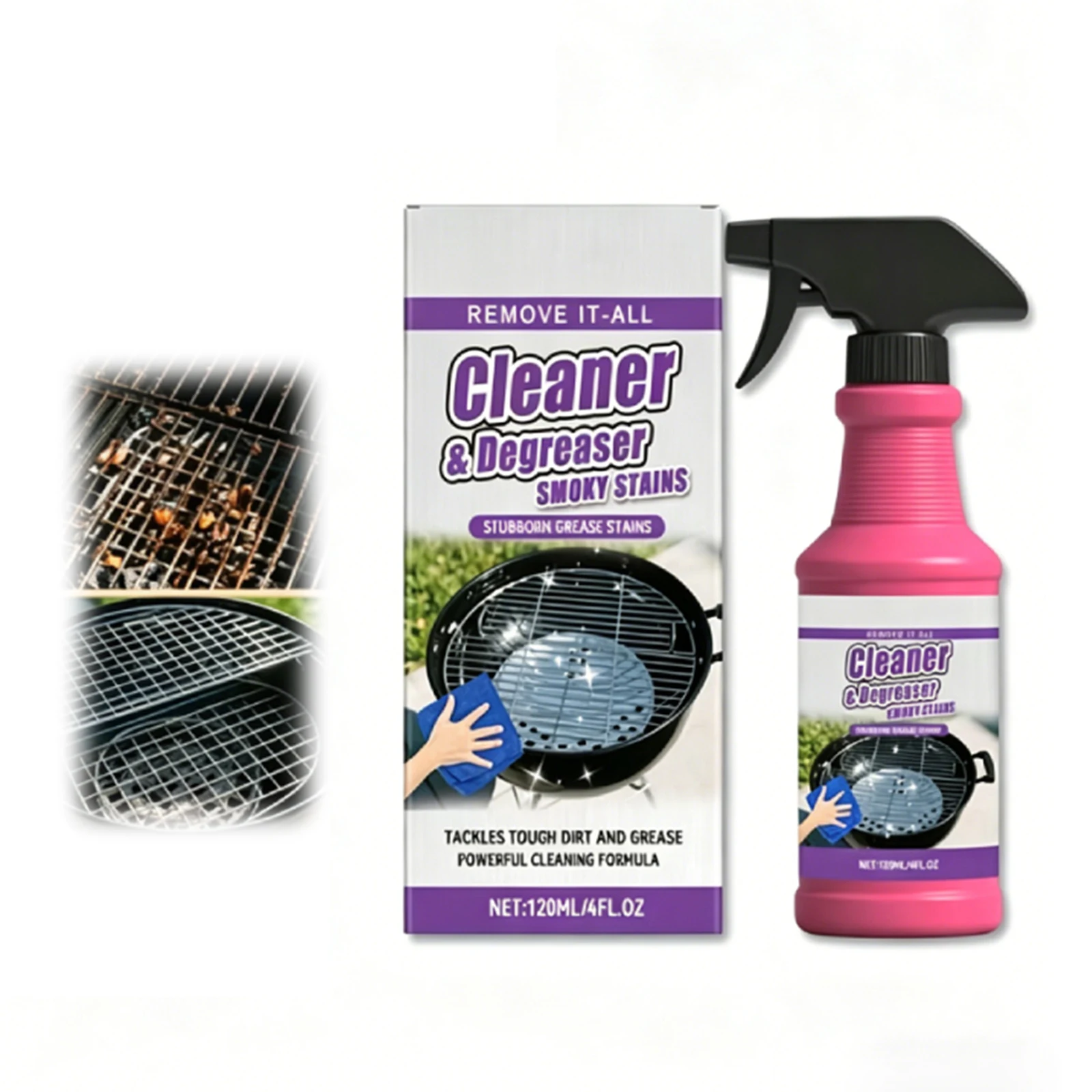 Powerful Foam Cleaner Potent Stubborn Grease And Burnt-On Residue Oven Cleaner Multi-functional for Grill Baking Oven
