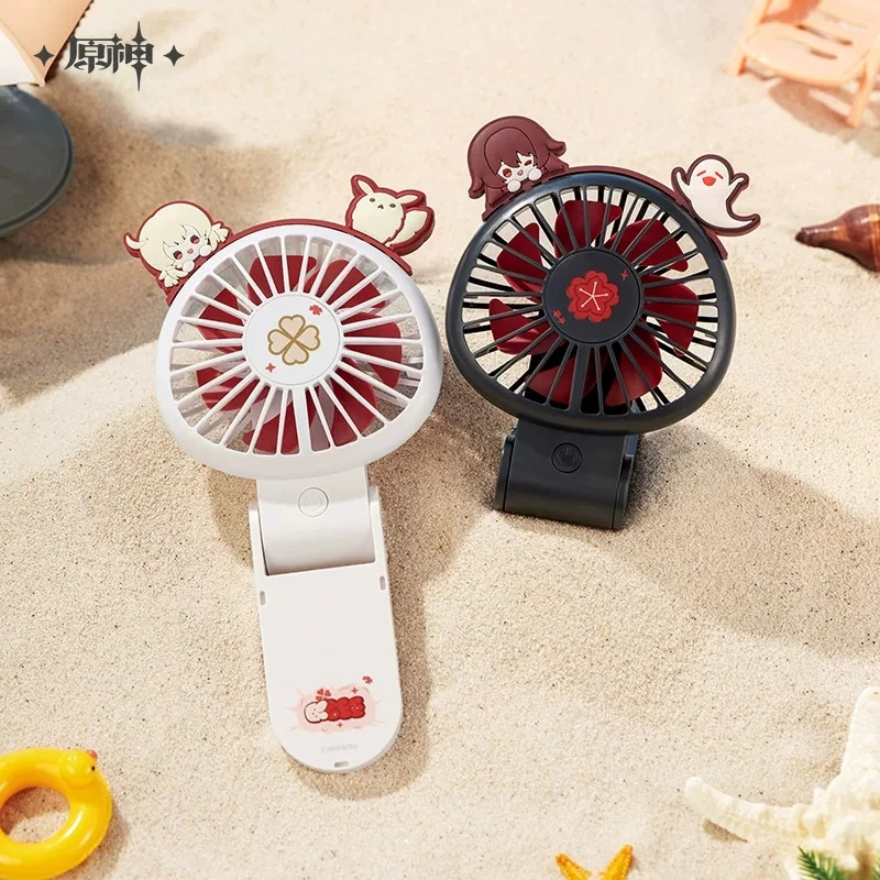 Genshin Impact Cosplay Klee Hu Tao Yoimiya Midsummer Party Series Foldable Portable Handheld Mini Fan Birthday Gifts 2