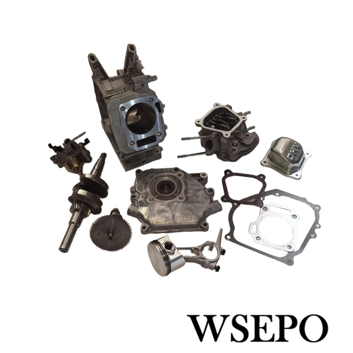 68mm Bore Size Crankcase Assembly 196CC Case Blackbone CKD Parts With Cylinder Head , Valve Cover and Carburetor Comp.