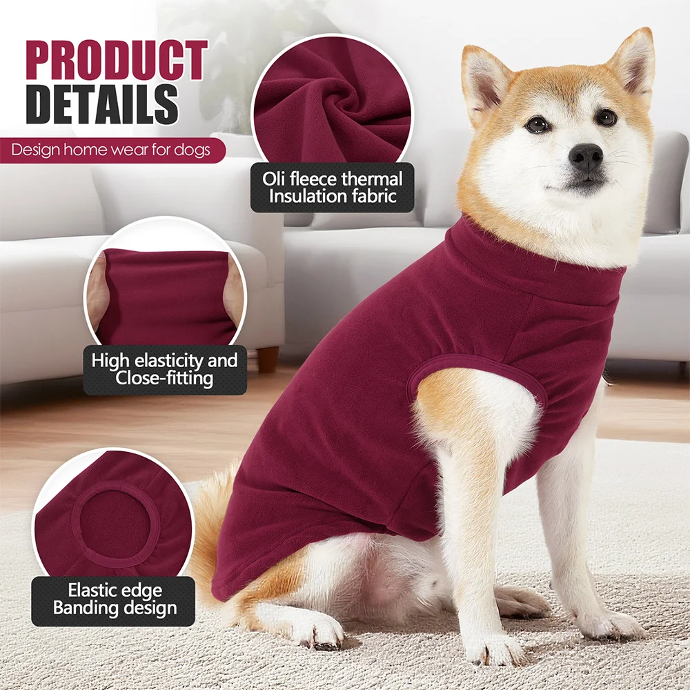 

Warm Fleece Dog Clothes Winter Dogs Sweater Pajamas Super Soft Dogs Home Indoor Clothes For Medium Large Dogs Pet Clothing