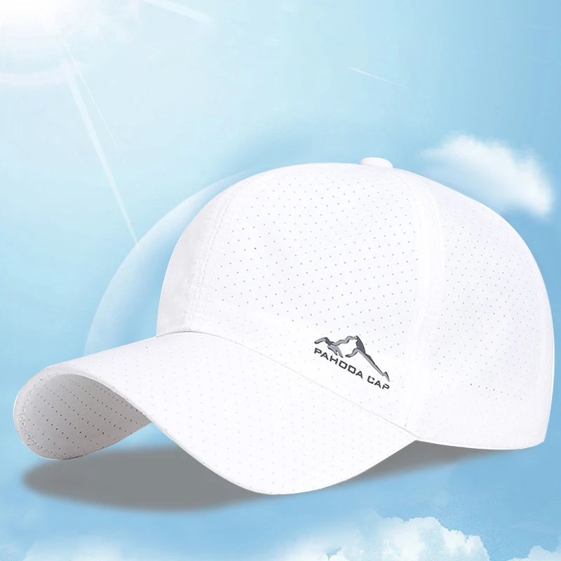 Summer Outdoor Sports Cap Golf Fishing Hat Quick Drying Sun Hat Adjustable Unisex Baseball Cap Women Men Lightweight Visor Cap