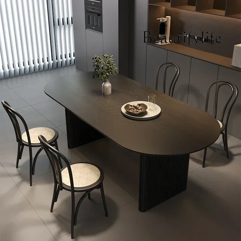 N44 Full Dining Table Luxury Placement Setting Kitchen Sliding Dining Natural Modern Extendable Round Mesa Comedor Rectangular W