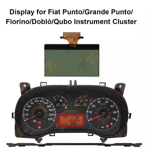 Dashboard LCD Display for Fiat Punto/ Grande Punto/ Fiorino/ Doblo/ Qubo Manual Gearbox Instrument Cluster