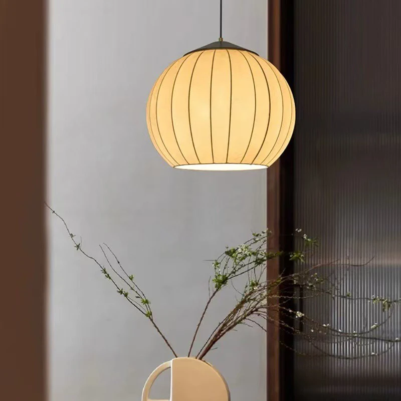 Nordic Minimalism Fabric E27 Pendant Light Dining Living Room Bedroom Restaurant Chandelier Lustre Decoration Home Design Lamp