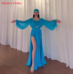 Belly Dancer Female Child Adult Elegant Tulle Robe Practice Clothes Girl Long Skirt High-end Custom Performance Clothing Suit