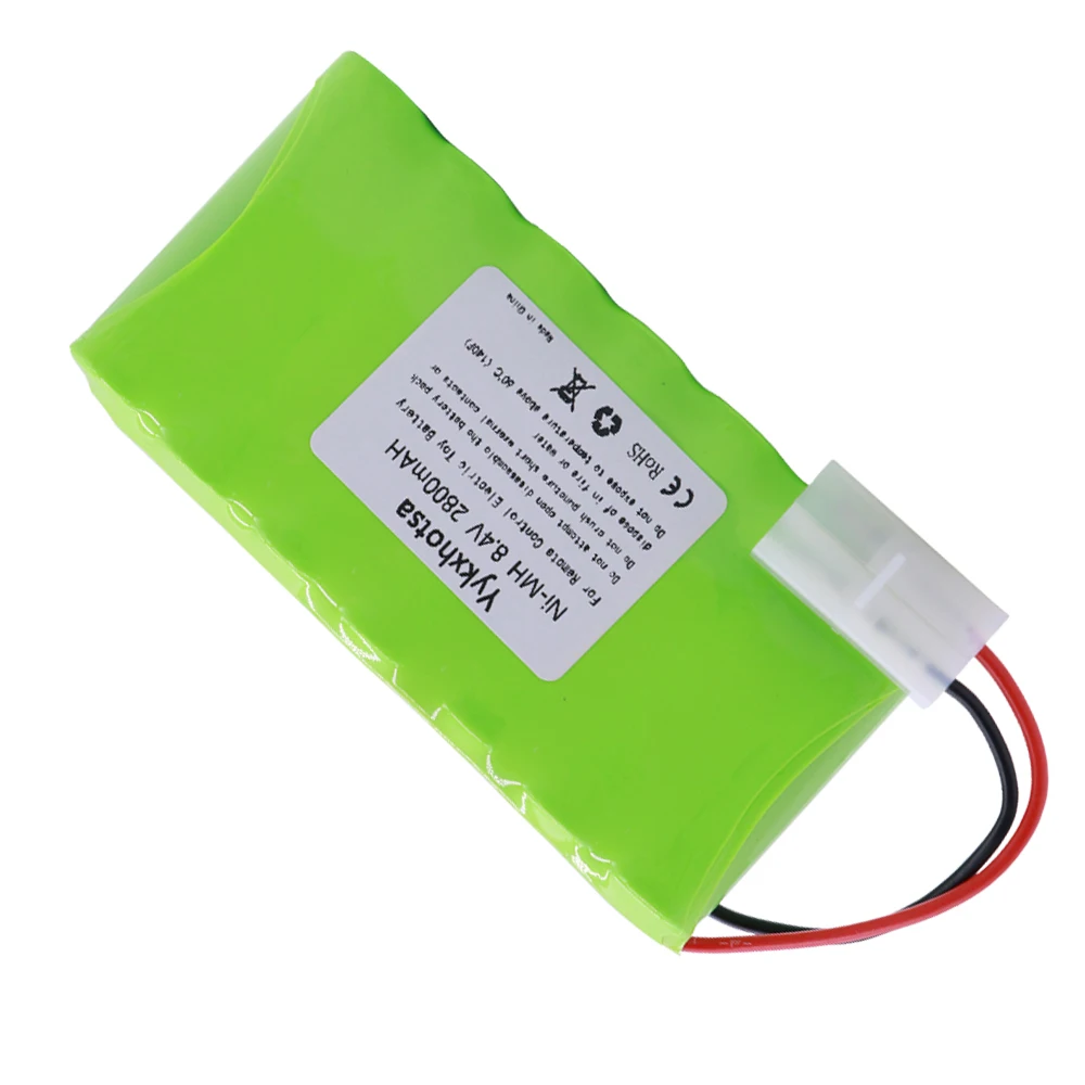 8.4V 2800 mAh แบตเตอรี่ NiMH AA L6.2-2P/SM JST/EL-2P ปลั๊กสำหรับ RC ของเล่นรถถังรถไฟหุ่นยนต์เรือปืน Ni-MH 8.4V NI-MH แบตเตอรี่