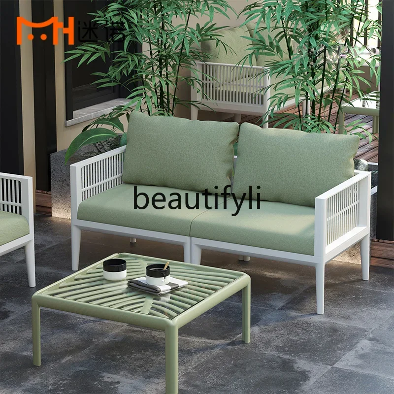 

xz1Outdoor sofa combination Outdoor courtyard Terrace Garden Single hotel Resting area Coffee table