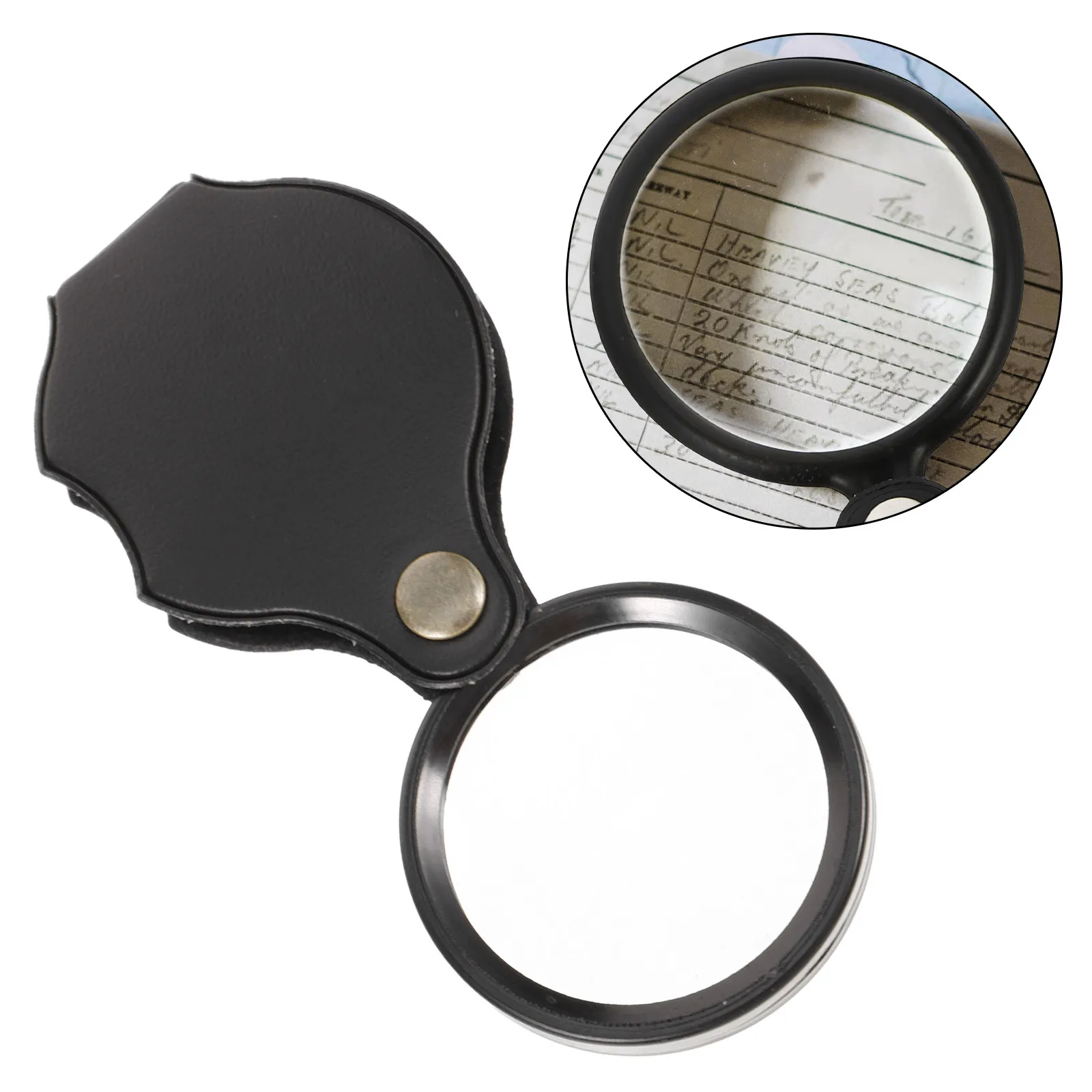 12Pcs Folding Pocket Magnifier for Jewelry Identification Handheld Mini Magnifying Glass Portable Lightweight Sleeve