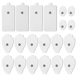 20 Electrode Plate Combination Set Premium TENS Unit Replacement Pads - Snap-on Electrodes for Pain Relief Muscle Stimulatio