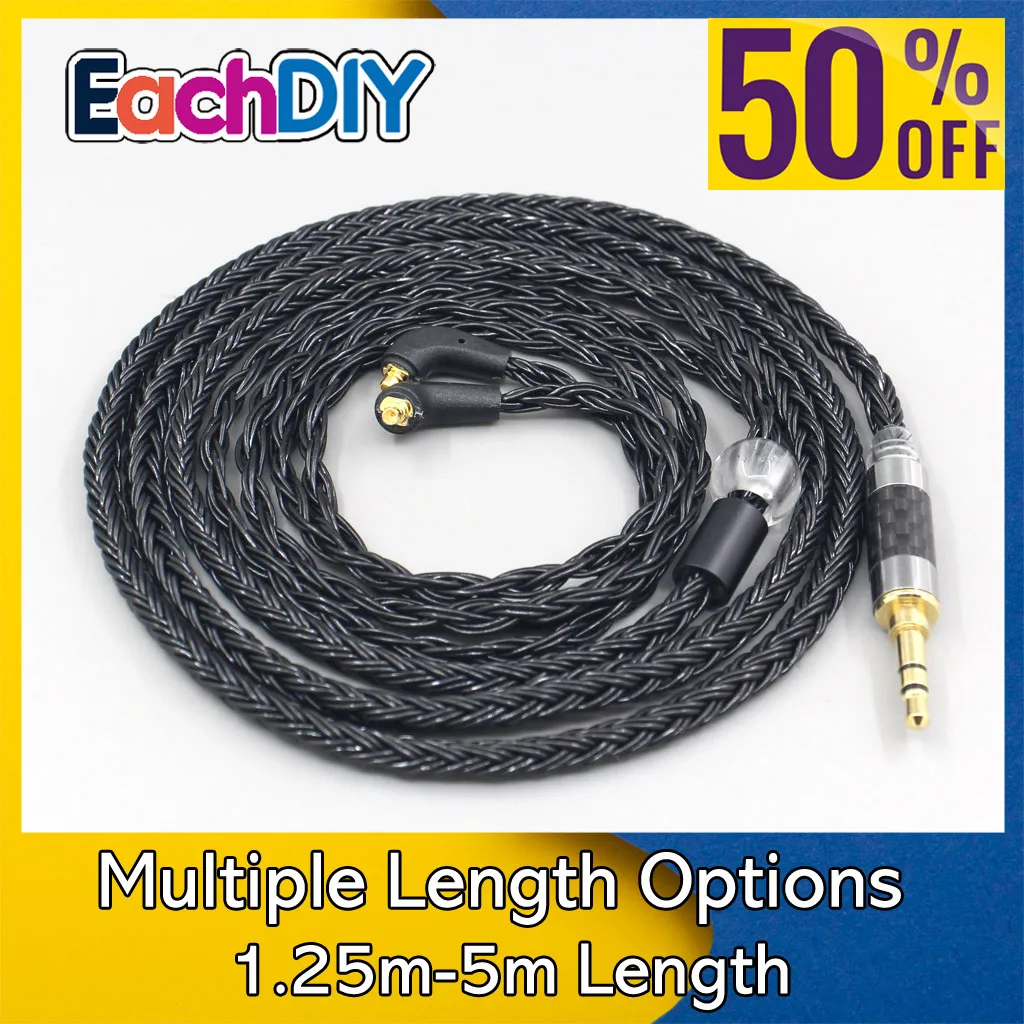 

16 Core 7N OCC Black Braided Earphone Cable For Etymotic ER4SR ER4XR ER3XR ER3SE ER2XR ER2SE LN007400