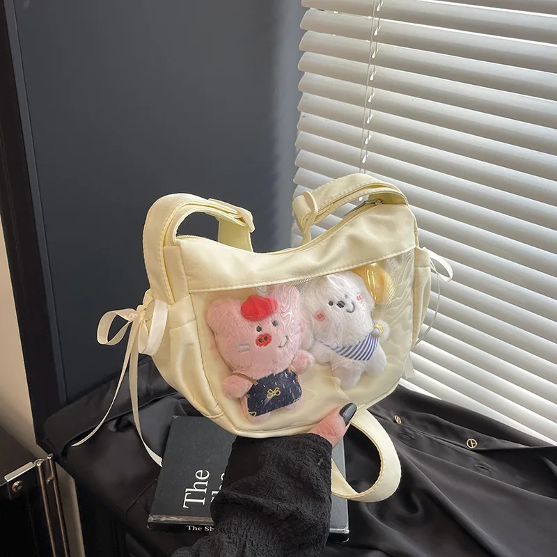 

insNiche Versatile Girl's Single Shoulder Crossbody Bag Japanese Style Anime Transparent Bag Student Casual Bag