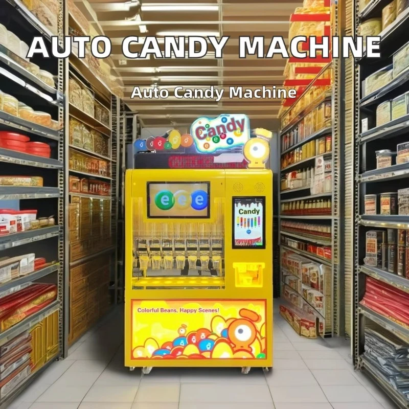 Automatic Self-Service Metal Candy Dispenser  English Language Vending Machine Wholesale for Chocolate Beans Customized 2026 New