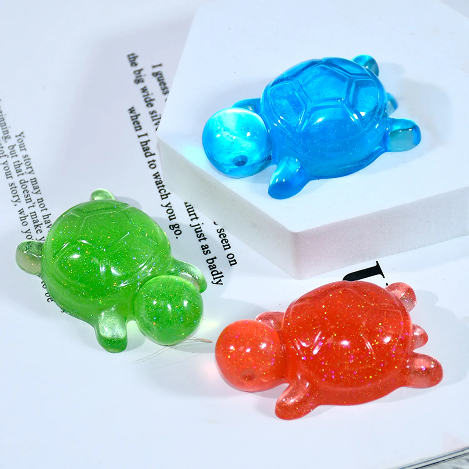 Mini Turtle Shape Resin Silicone Molds Mini Sea Turtle Marine Art for Resin Craft Micro Landscape Ocean Theme Resin Home Decor