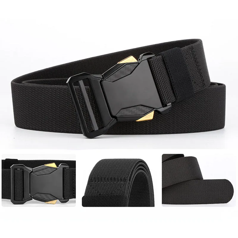 Men Belt Outdoor Hunting Tactical Belt Multi-Function Buckle Nylon Belt High Quality Marine Corps Canvas Belt Plastic Buckle