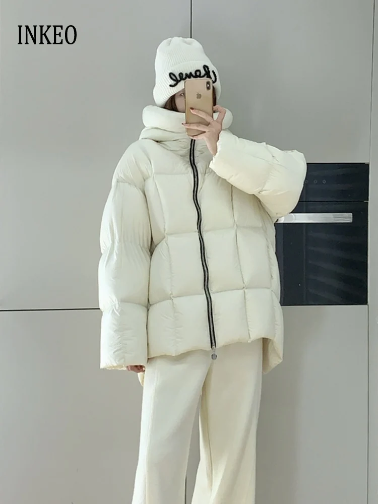 Luxury Women's Fluffy Thickened down jacket Oversize Winter Warm Hooded zipper puffer coat 2025 Collection High quality DJ099