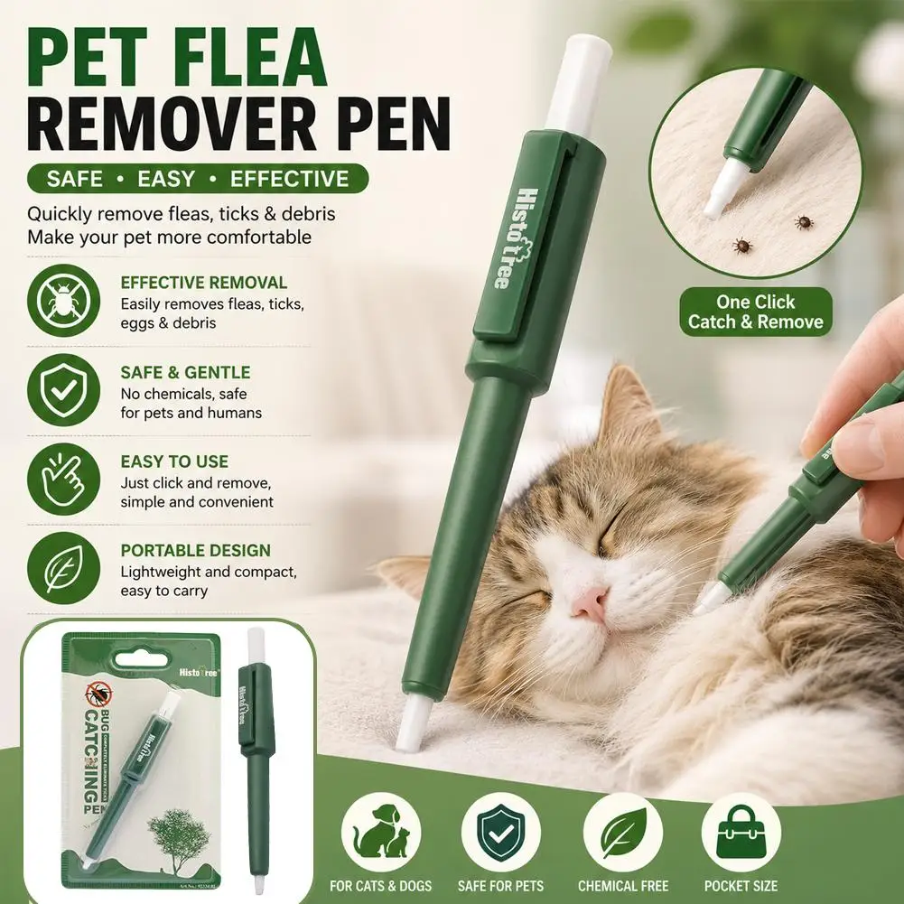 1 Pc Pet Tick Remover Tool Durable Family Pet Flea Control Waterproof Portable Rustproof Tick Removal Pen For Cat Dog And Humans - view 2