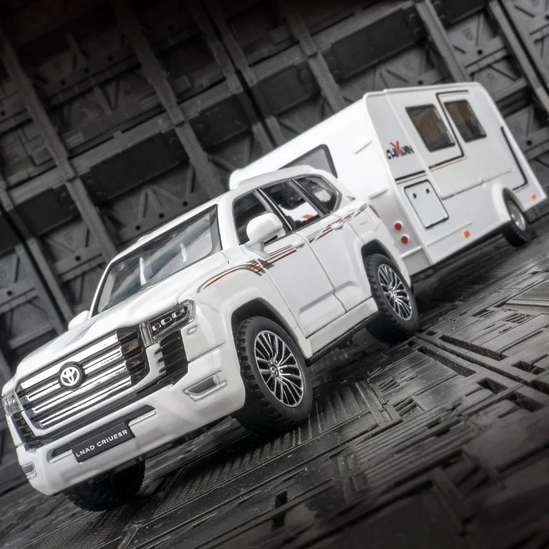 트레일러 자동차 합금 모델 자동차 어린이 토시 도어는 음향 광학 풀백으로 열 수 있습니다.