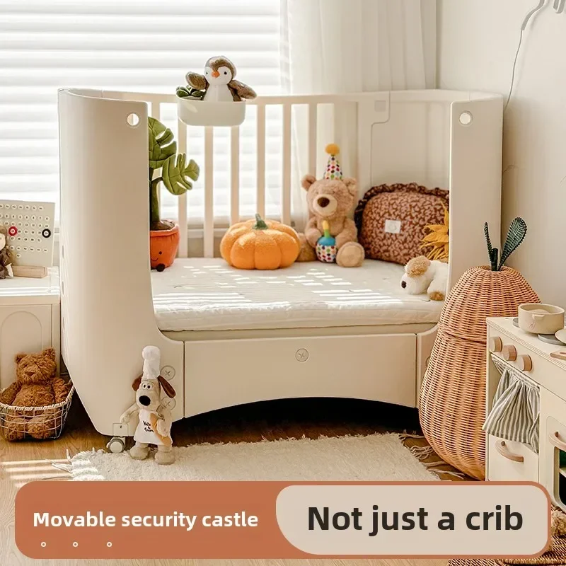 

Crib Adjustable Movable Splicing Bed Game Bed Baby Multifunctional Diaper Table