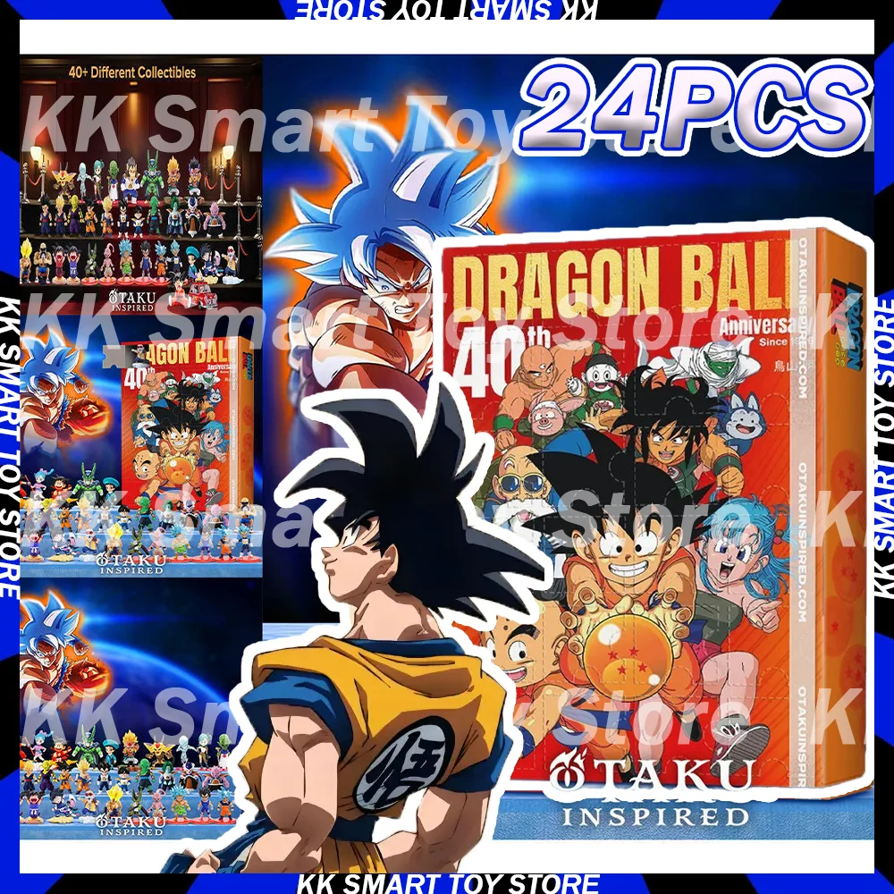 

New Dragon Ball Christmas Advent Calendar 40th Anniversary Countdown Blind Box Figures Halloween Gift Fans Peripheral Gifts Toys