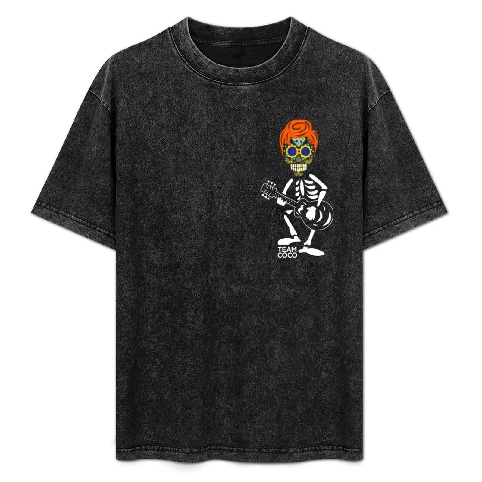 Camiseta Team Coco Conan O'Brien Dancing Guitar Sugar Skull, camiseta básica de manga corta para hombre