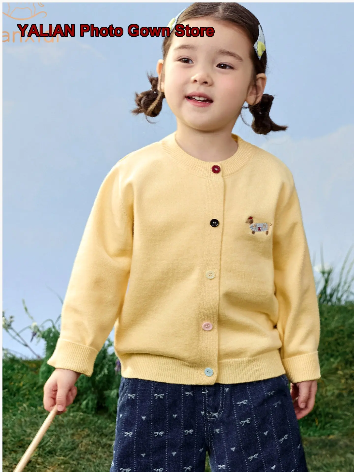 Kids Cardigan Autumn 2026 Chic Baby Knit Cardigan Boys Spring Autumn Outerwear Little Girls