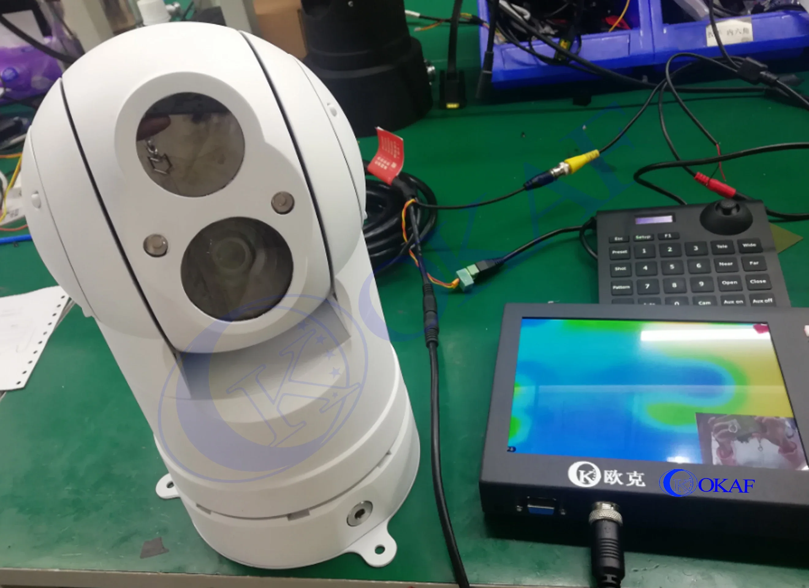 OKAF 4G/5G Voertuigdetectie Dual Spectrum Dagcamera en Thermische Beeldvorming IP Netwerk PTZ CCTV Camera