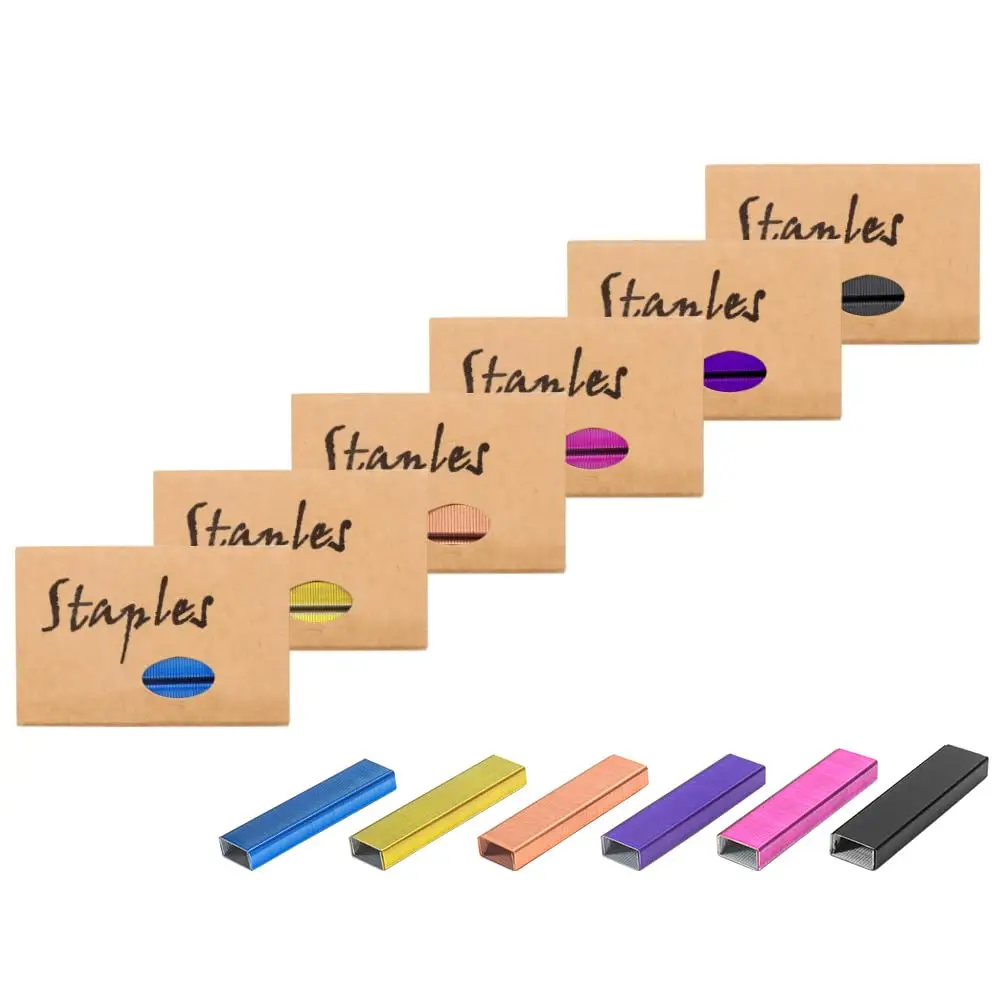 

6-Pack 26/6 Standard Staples, 1/4 Inch Leg Length, 6000 Pcs Total for Jam-Free Stapling