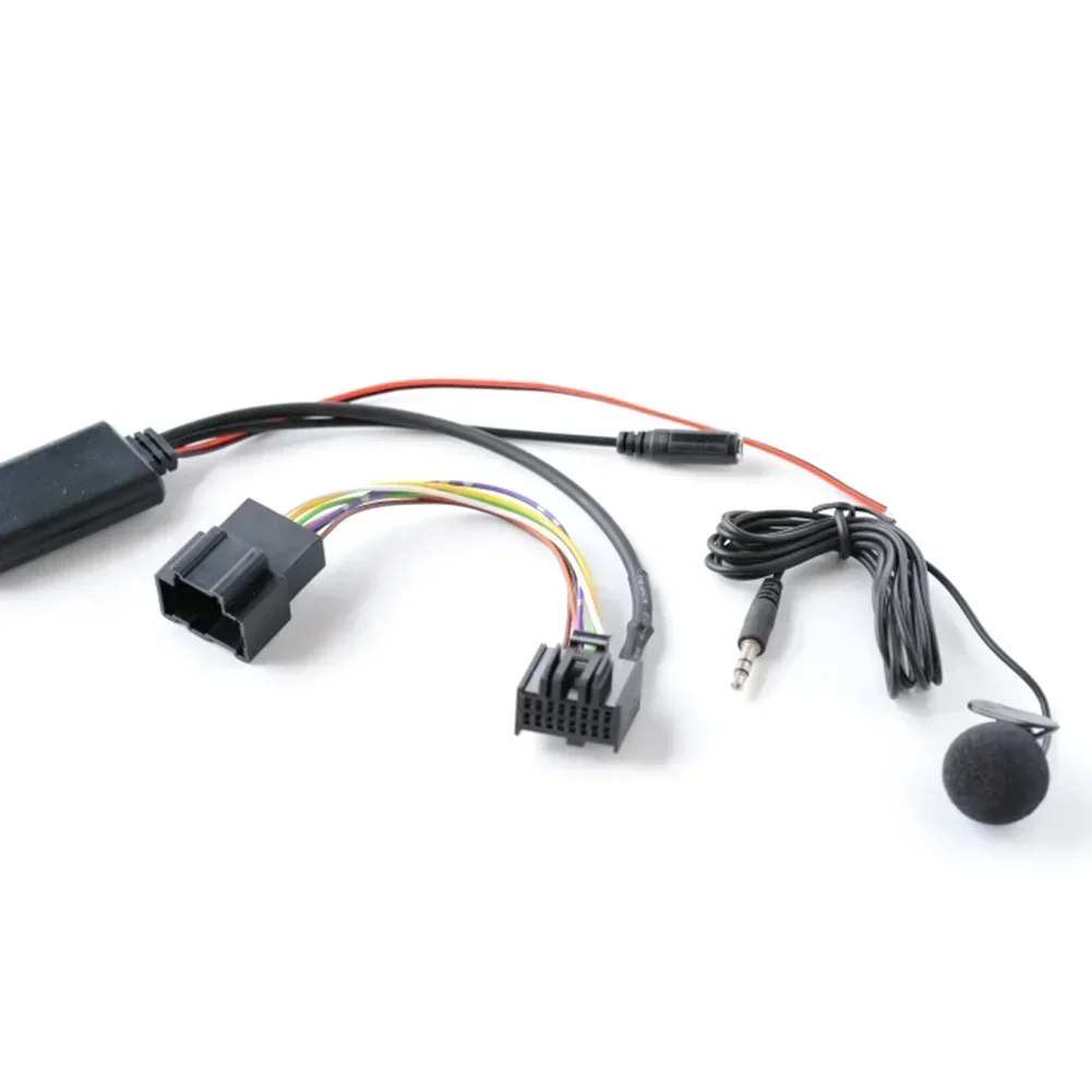 1x For Saab 9-3 9-5 Aux Bluetooth Wireless Music +MIC Calling Kit 5-12V BT-compatible 5.0 Version Audio Receiver Car Stereo Part