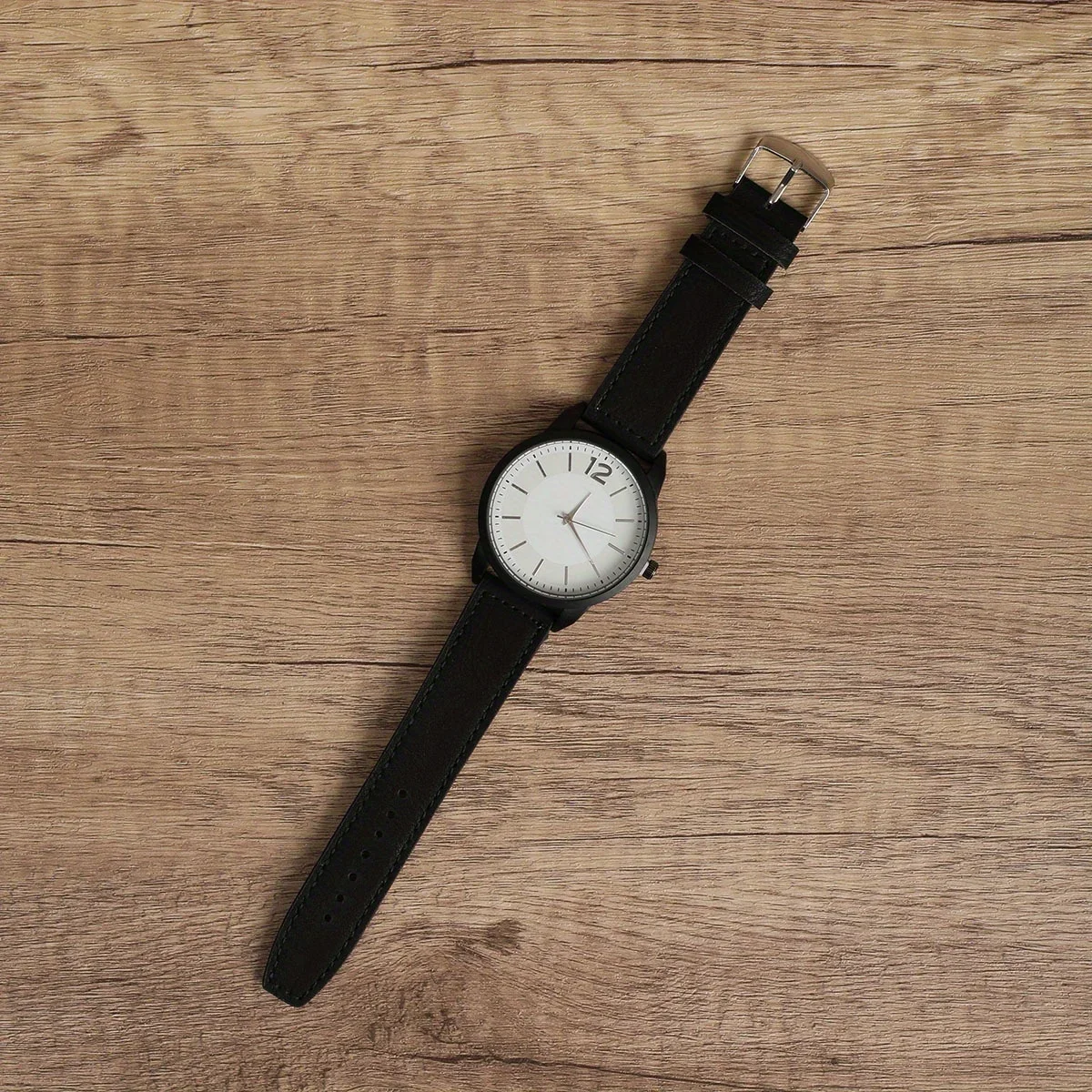 1pc-Quartz Watch Circular Surface Simple and Stylish Business Casual Watch (Box Not Included)