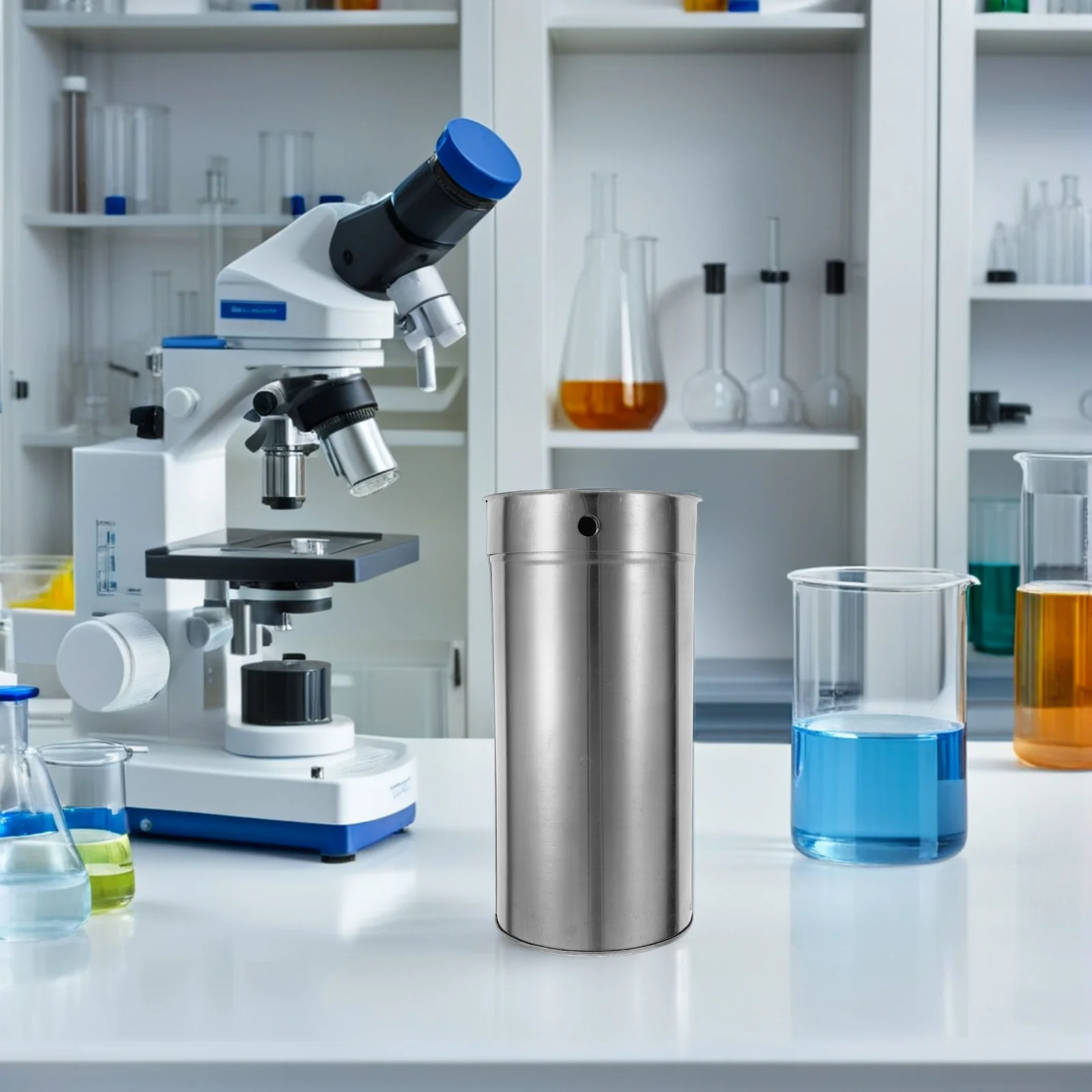 

Stainless Steel Culturing Dish Lab Utility Tube With Lid For Instrument Sterilization, Cylinder Container For Pipette