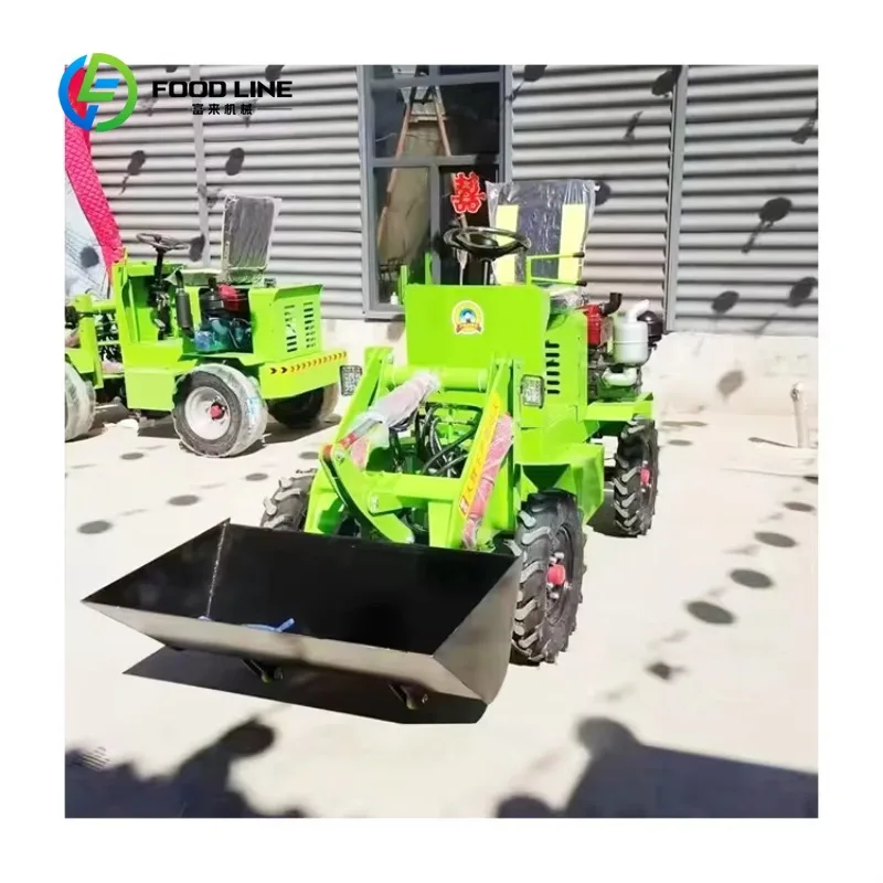 Customized New Energy Four Wheel Drive Electric Diesel Loader Farm Manure Removal Forklift Wood Grabber