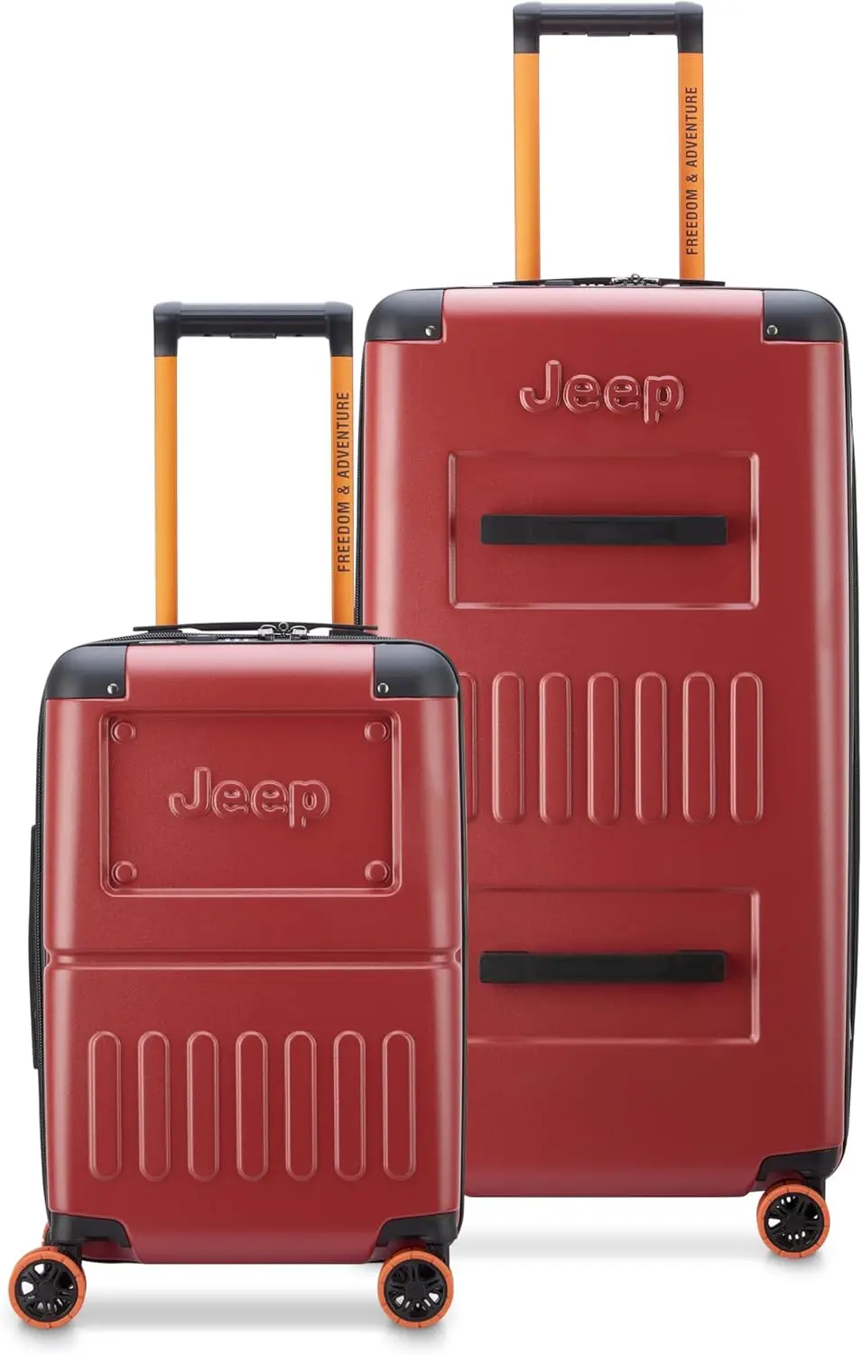 Jh002B Hardside Expandable Luggage With Spinner Wheels, Chilli Pepper, 2 Piece Set 19/29 Inch