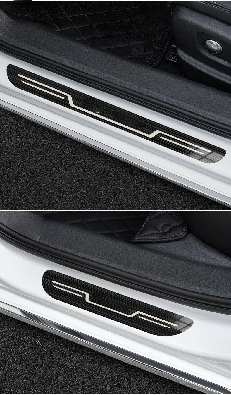 Suitable For  Volkswagen 2021-2024 ID3 Stainless Steel  Threshold Strip Rear Guard Welcome Pedal Decorative Stickers