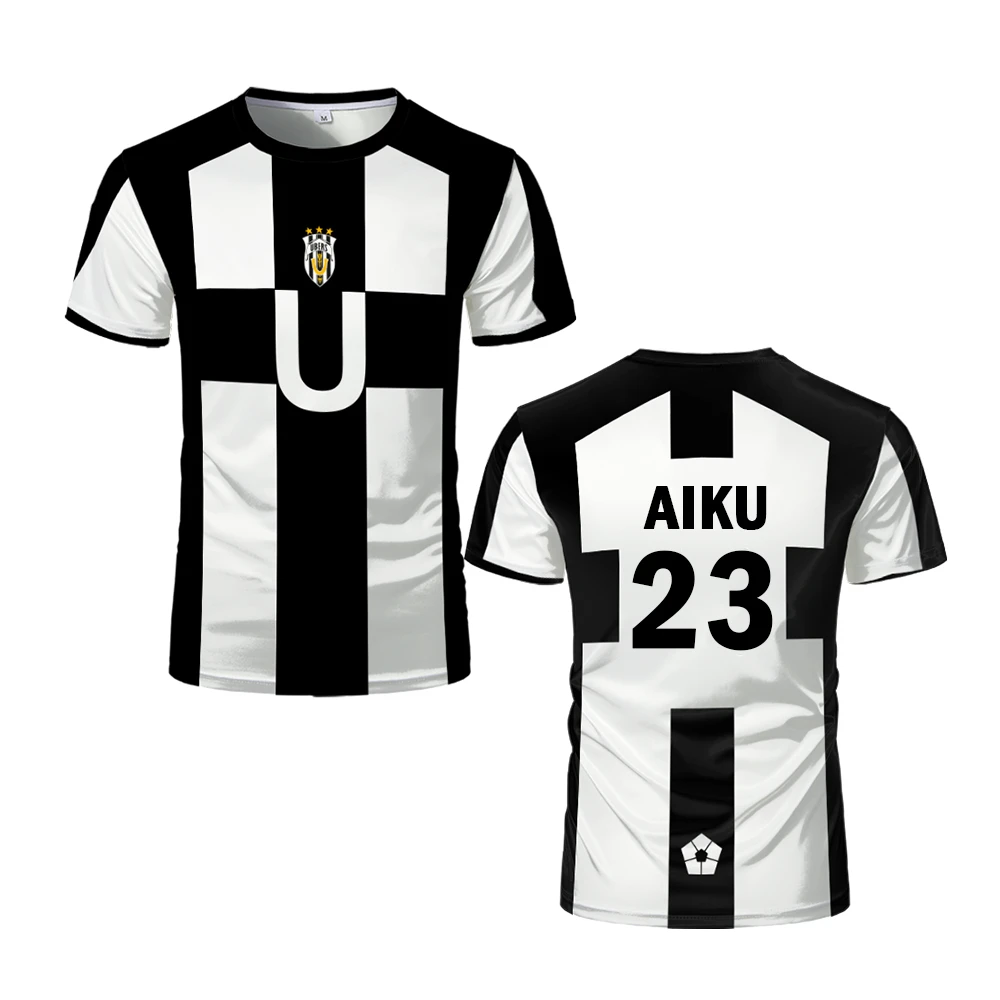 

2025 Five Person Football Motif VL Replika Tee Anime Ubers Blue Lock Full Print Tees BAROU Short Sleeve Cosplay Uber Men T-shirt