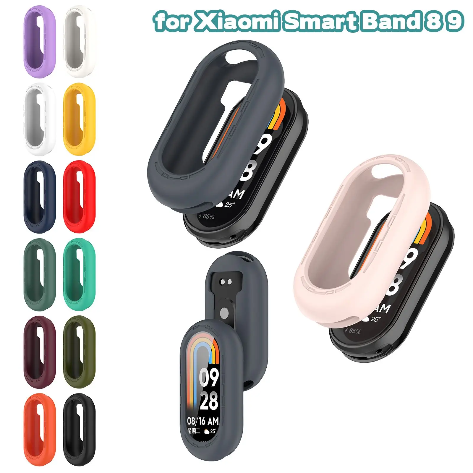 

Мягкий силиконовый защитный чехол для Xiaomi Mi Band 8 Miband 8, защитная рамка, бампер, защита от царапин, противоударный