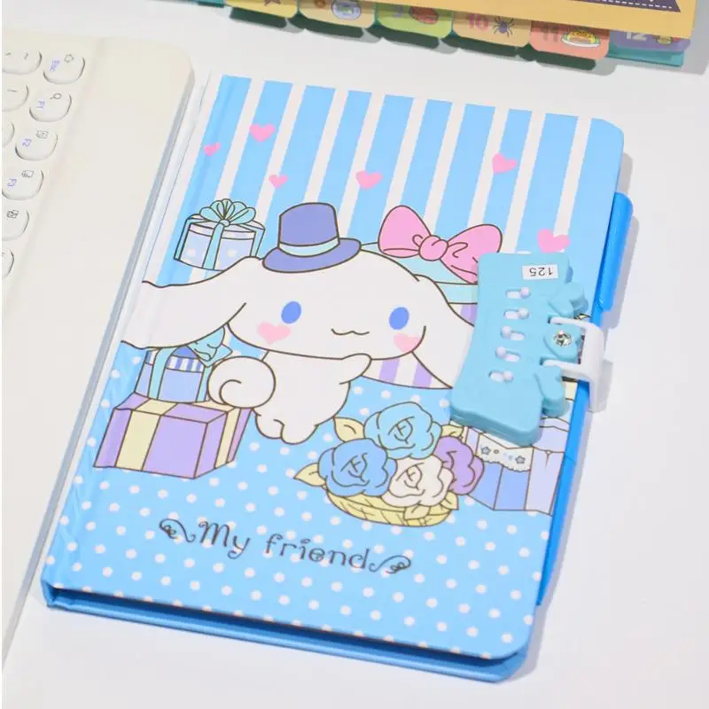 Cartoon Kuromi Cinnamoroll Code Book Study Stationery Student Gifts Prize Boy Girl Kids Notebook Privacy Secrets with Lock Diary