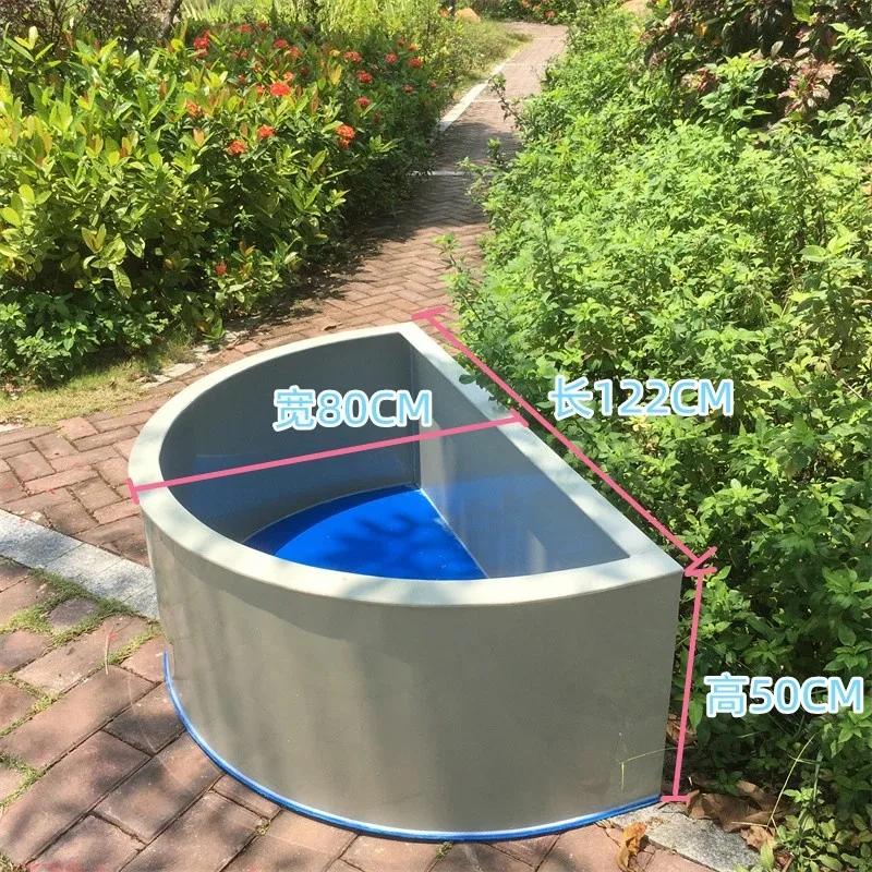 PP plastic large ornamental ground tank villa semi-circular koi pond goldfish pond water tank outdoor garden fish box