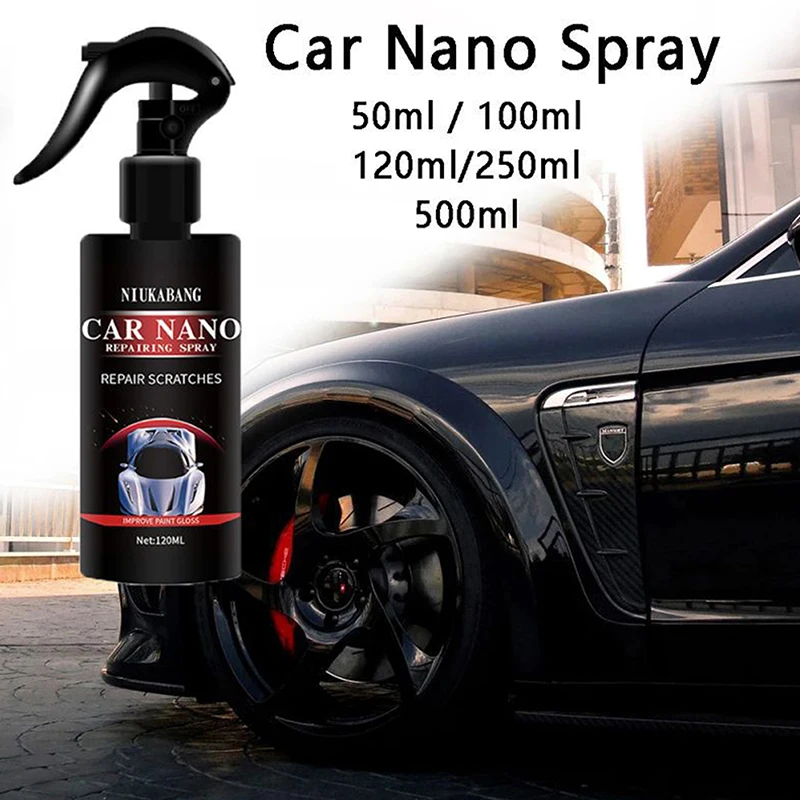 Car Scratch Repair Nano Spray 50/100ml Anti Scratch Hydrophobic Polish Nano Coating Water Displacing Polishing Wax Car Accessori