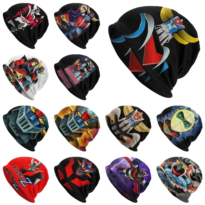 

UFO Robot Mazinger Z Beanie Cap Unisex Winter Warm Bonnet Homme Knitting Hats Outdoor Grendizer Goldorak Skullies Beanies Hat