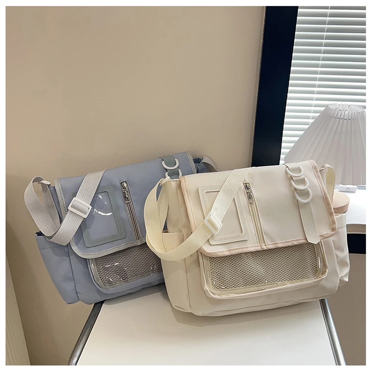 Y2K Japanische Harajuku Schultaschen für Mädchen Neue transparente Itabag Umhängetasche DIY Abzeichen Display Platte Ita Tasche – Detail 10