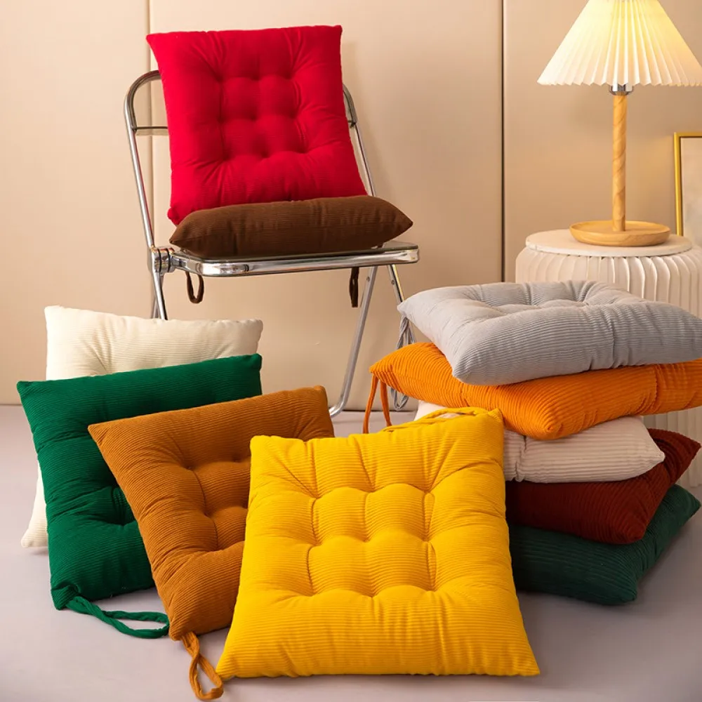1pc Colorful Cotton Chair Cushion Square Mat Upholstery Soft Padded Cushion Pad Office Home Car Garden Sun Lounge Seat Cushion