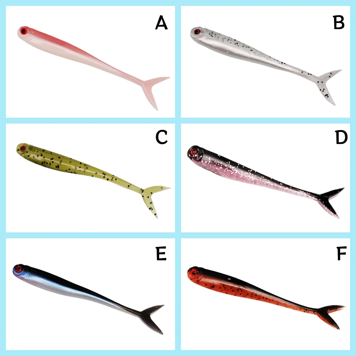 スウォルフィー-60個入り-ジャークシャッド-75mm-17g-フォークテール-人工シリコンスイムベイト-釣り用ルアー-ザンダー、パイク、パーチ、バス釣り用