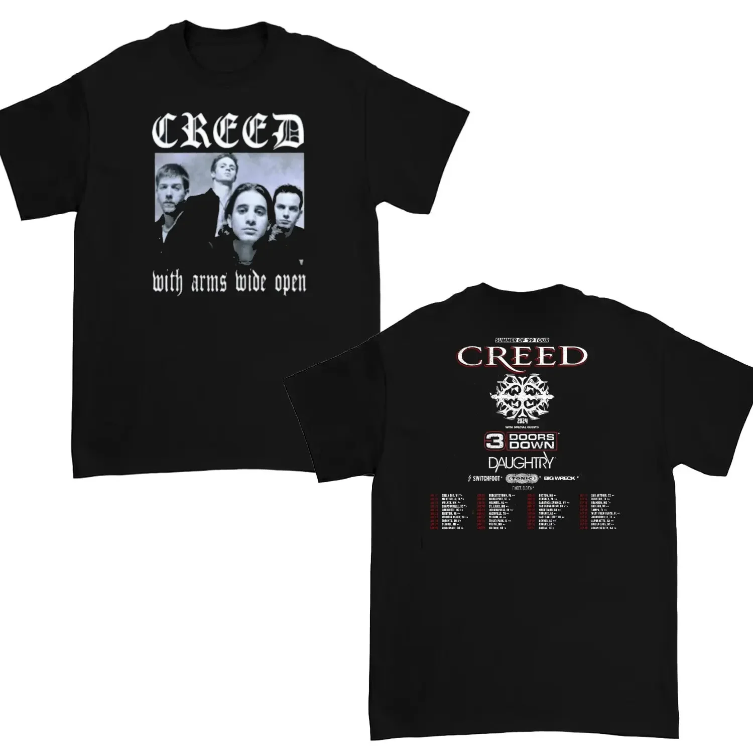 Creed Band Tour Merch Summer of 99 T Shirt Fan s 2024