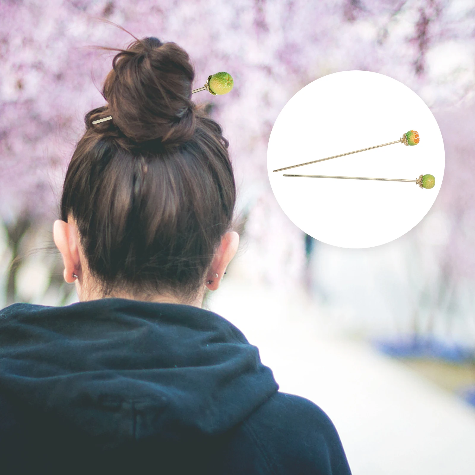 

2pcs Ancient Hairpin Elegant Metal Headdress Bride Hair Accessory All match Stick Clip Durability Non fading Easy Wear
