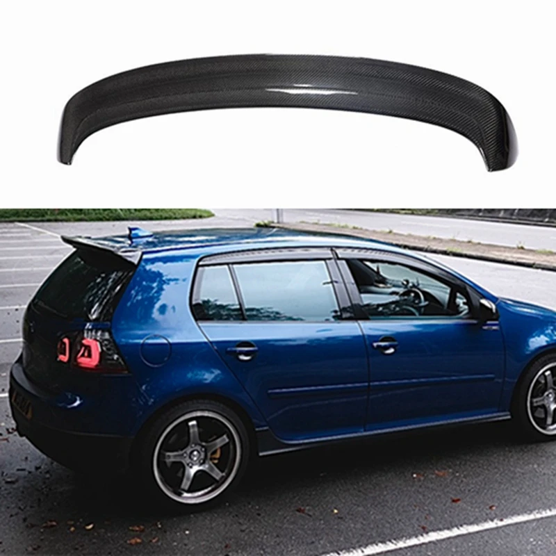 

For Volkswagen VW Golf 5 V MK5 R32 GTI 2006-2009 Car Rear Trunk Wing Carbon Fiber Car Rear Roof Lip Spoiler