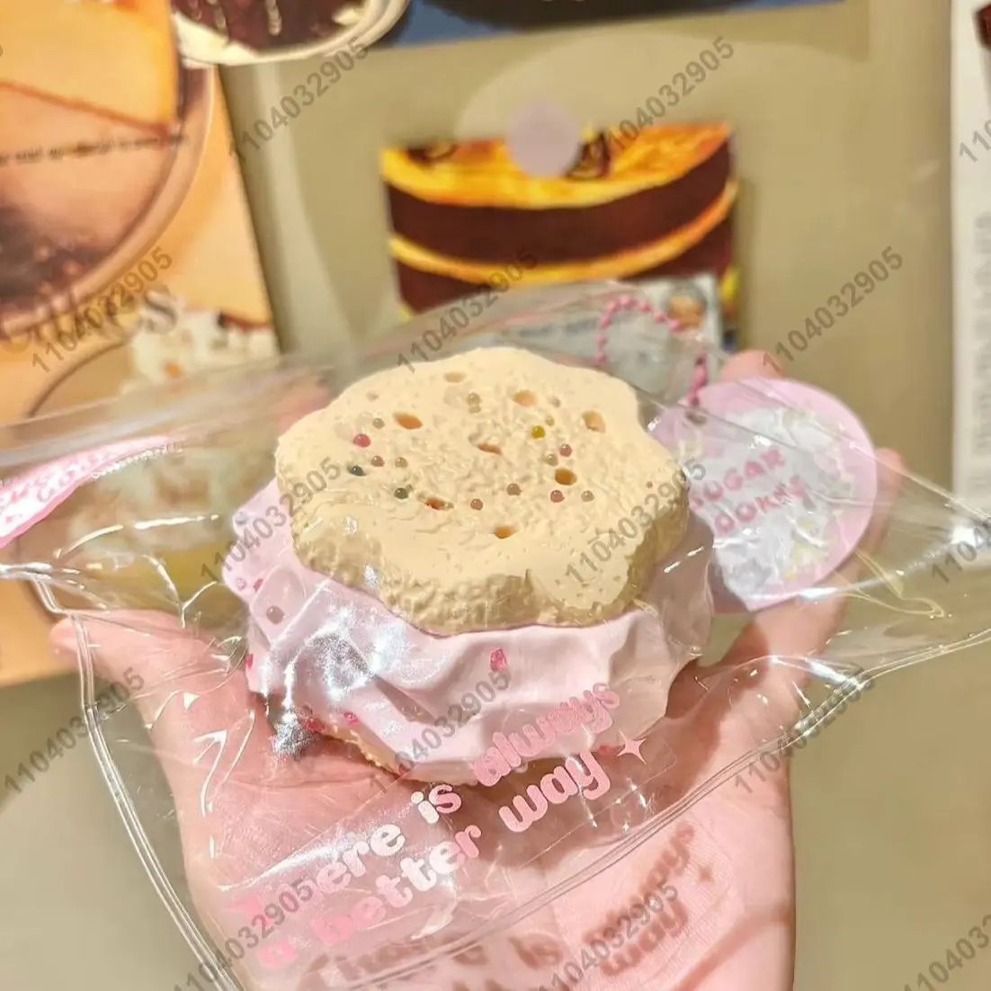 Biscoito taba mole de dois andares biscoito brinquedo fidget silicone comida anti estresse asmr brinquedo sensorial para adultos e crianças presente de natal